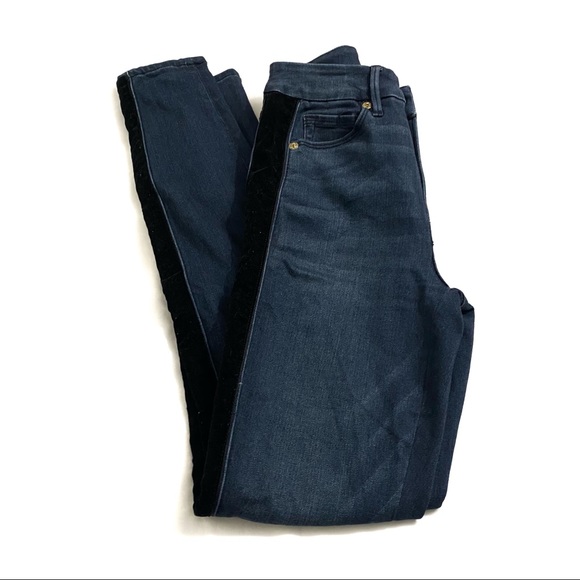 Good American Velvet Stripe High Waist Skinny 24 - Picture 6 of 13